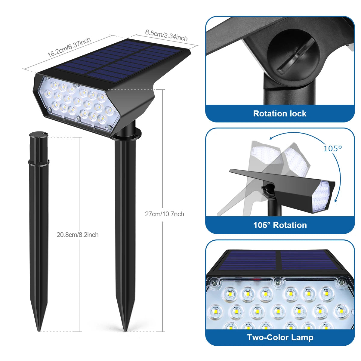 solar spotlights - product view 6