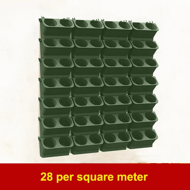 Vertical Wall Planter, Plastic Hanging Flower Pot with Water-Soil Separation, Drainage and Breathable Design for Indoor or Outdoor Use - product view 6