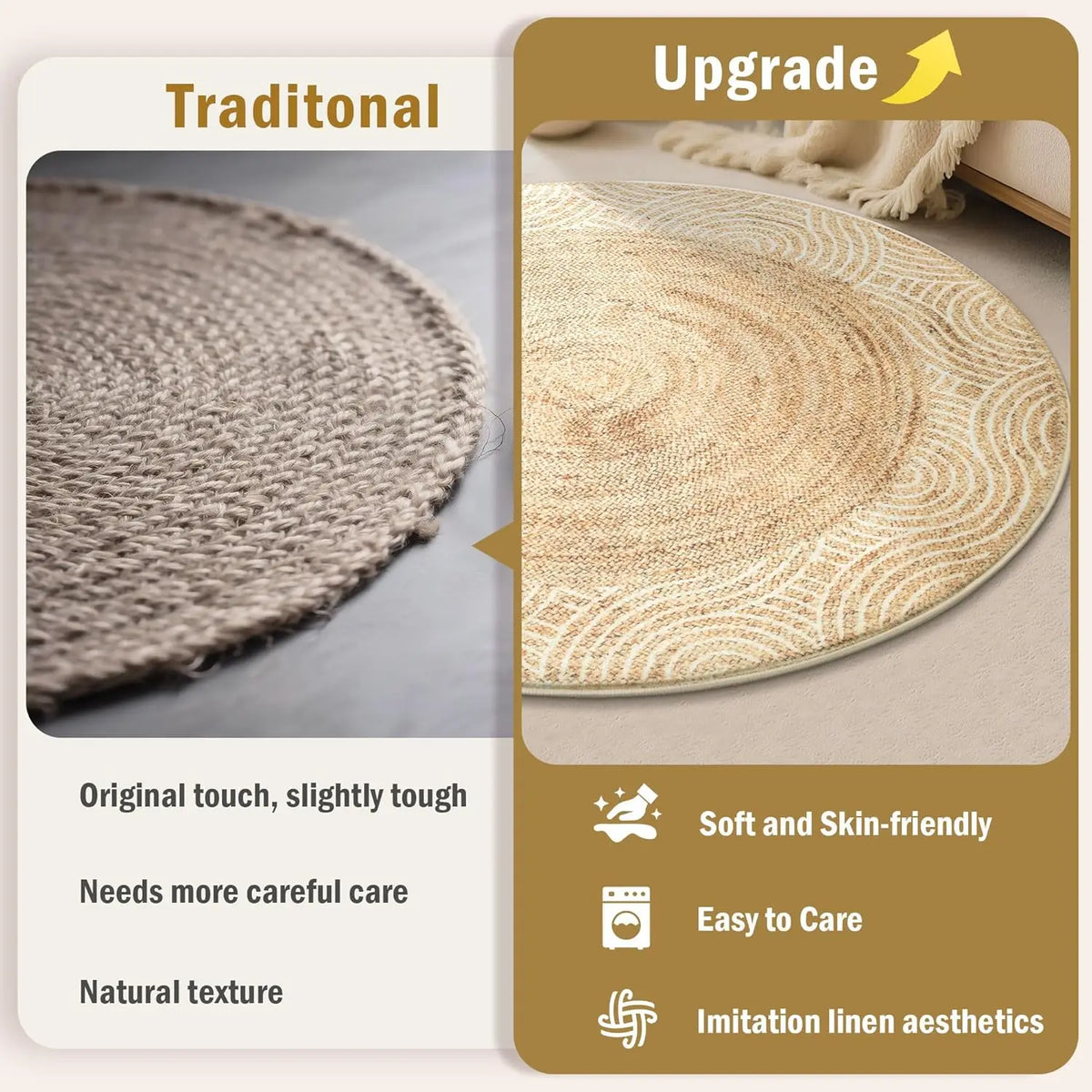 jute rug - product view 3