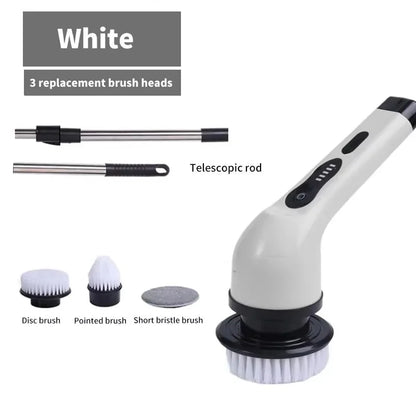 Electric Spin Scrubber with LED Battery Display, Scalable Handle, Strong Magnetic Motor, 3- or 9-Head Options - product view 1
