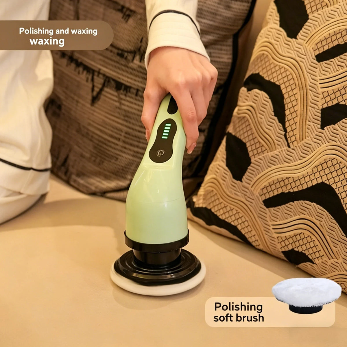 Electric Spin Scrubber with LED Battery Display, Scalable Handle, Strong Magnetic Motor, 3- or 9-Head Options - product view 5