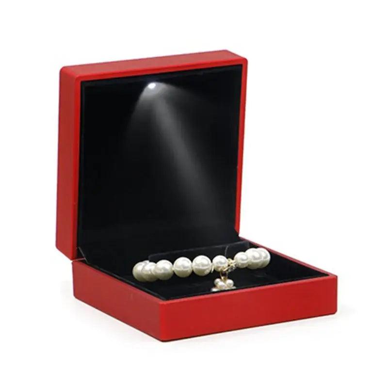 LED Jewelry Gift Box, Plastic Pendant Case for Ring, Locket, Bracelet or Long Chain, 7x9x3.3cm Size - product view 5