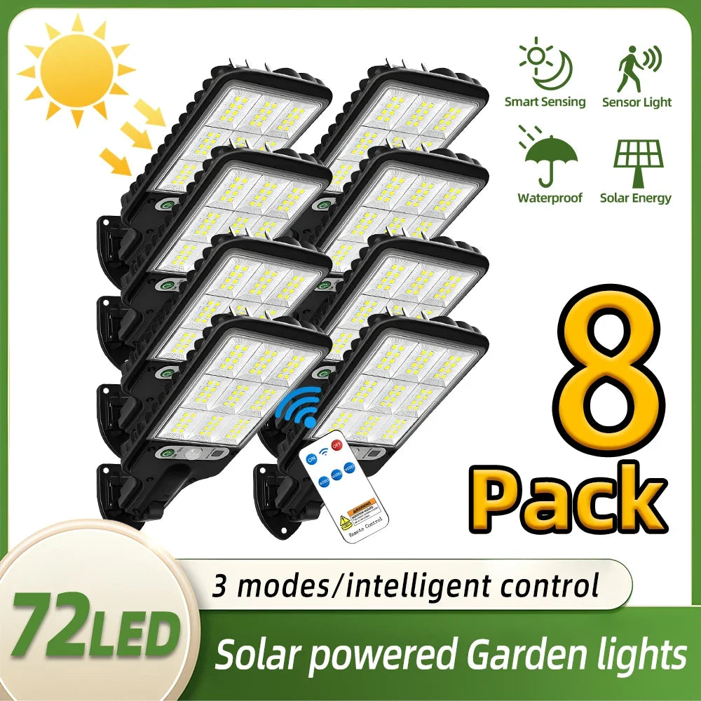 Solar Outdoor LED Wall Lamp, Remote Control, 3 Light Modes and Motion Sensing for Courtyard, Garden, Terrace and Garage - product view 3