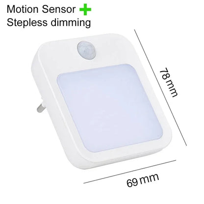 Motion Sensor Night Light, Stepless Dimming, Warm White LED, 100-240V AC Plug-In Table Lamp, EU Plug - product view 5