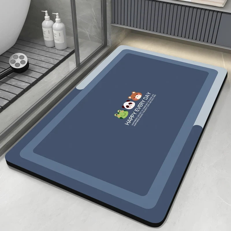 Scenic Bathroom Rug, Machine-Made Diatom Material, Classic Floor Mat in Four Sizes for Shower and Toilet Areas - product view 3