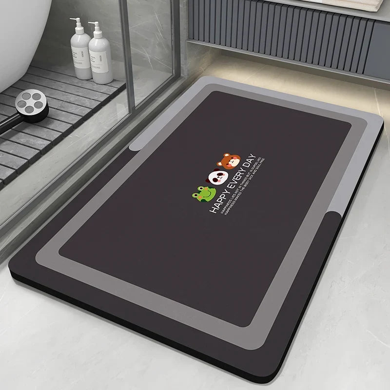Scenic Bathroom Rug, Machine-Made Diatom Material, Classic Floor Mat in Four Sizes for Shower and Toilet Areas - product view 4