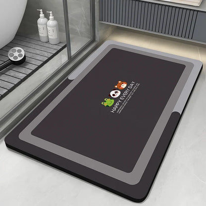 Scenic Bathroom Rug, Machine-Made Diatom Material, Classic Floor Mat in Four Sizes for Shower and Toilet Areas - product view 4