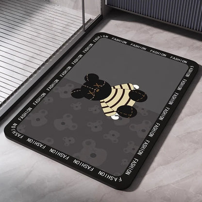Scenic Bathroom Rug, Machine-Made Diatom Material, Classic Floor Mat in Four Sizes for Shower and Toilet Areas - product view 6
