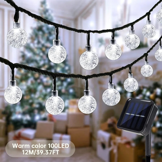 12 m Solar Bubble Ball String Lights, solar string lights product view 1