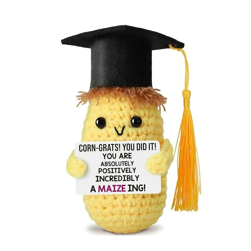 Crocheted PhD Graduation Doll, Plush Celebration Companion with Doctor Boy and Doctoral Girl Options - product view 2