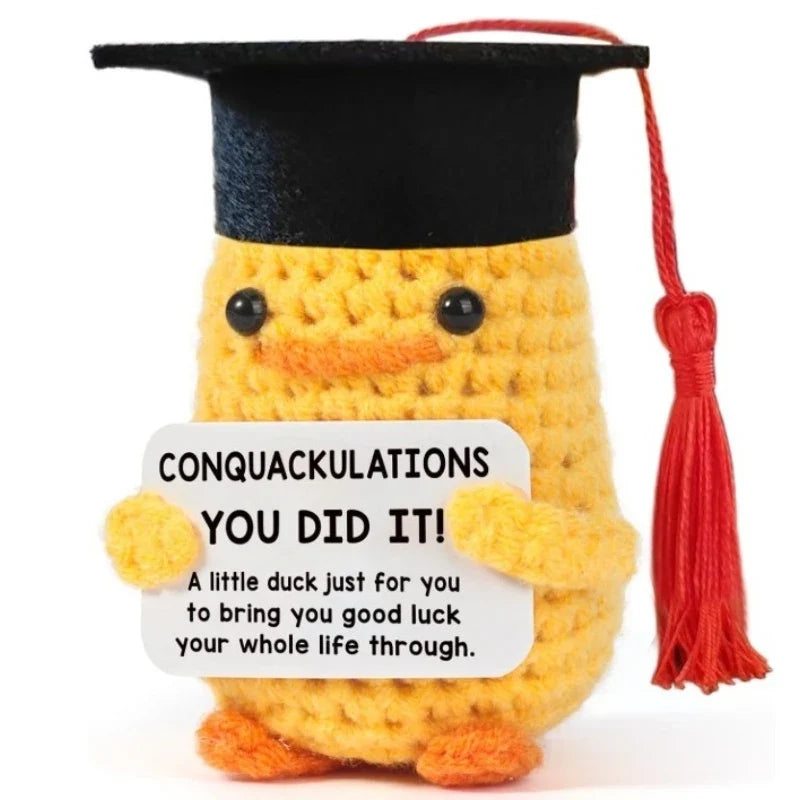Crocheted PhD Graduation Doll, Plush Celebration Companion with Doctor Boy and Doctoral Girl Options - product view 3