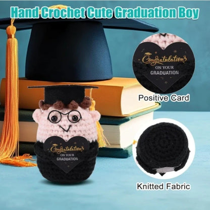 Crocheted PhD Graduation Doll, Plush Celebration Companion with Doctor Boy and Doctoral Girl Options - product view 6