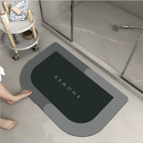 Super Absorbent Shower Mat, Non-Slip Rubber Back, PVC Surface, Quick-Drying Modern Bathroom Rug in 40 x 60 or 50 x 80 cm - product view 1
