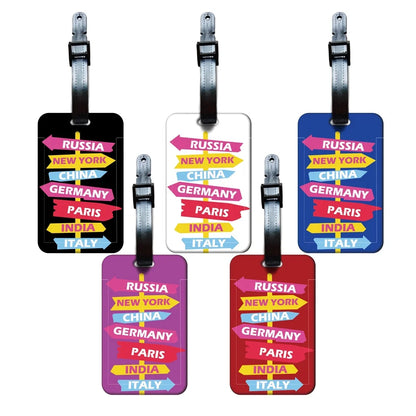 Creative Road Sign Luggage Tag, M Travel ID Label with Removable Card Slot, Adjustable Buckle and 5 Designs - product view 6