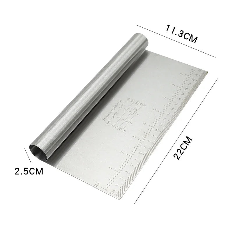 Stainless Steel Dough Scraper, Cake Cutter and Pastry Smoother, One-Piece Easy-Clean Design, 15 cm or 22 cm Options for Baking - product view 1