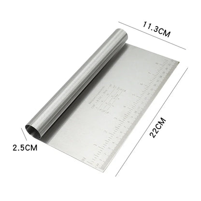 Stainless Steel Dough Scraper, Cake Cutter and Pastry Smoother, One-Piece Easy-Clean Design, 15 cm or 22 cm Options for Baking - product view 1