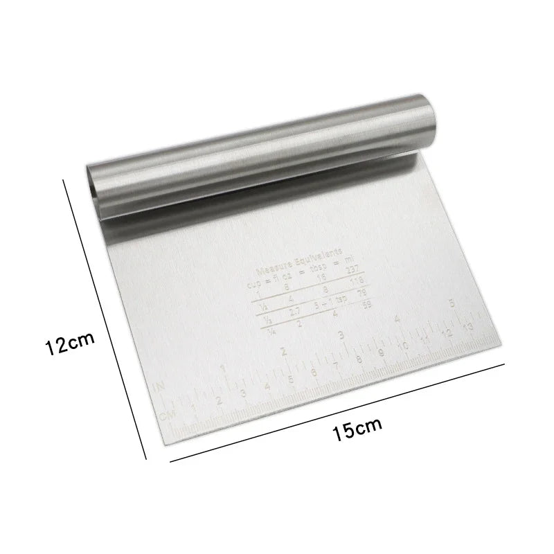 Stainless Steel Dough Scraper, Cake Cutter and Pastry Smoother, One-Piece Easy-Clean Design, 15 cm or 22 cm Options for Baking - product view 2