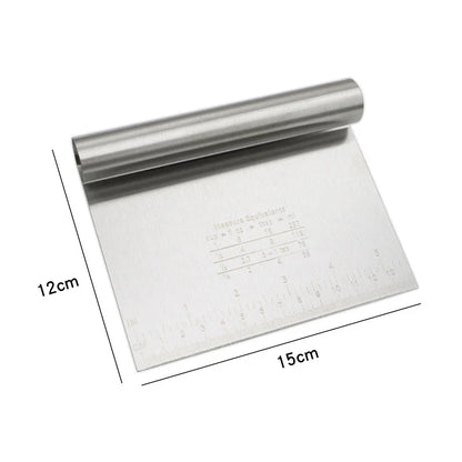 Stainless Steel Dough Scraper, Cake Cutter and Pastry Smoother, One-Piece Easy-Clean Design, 15 cm or 22 cm Options for Baking - product view 2
