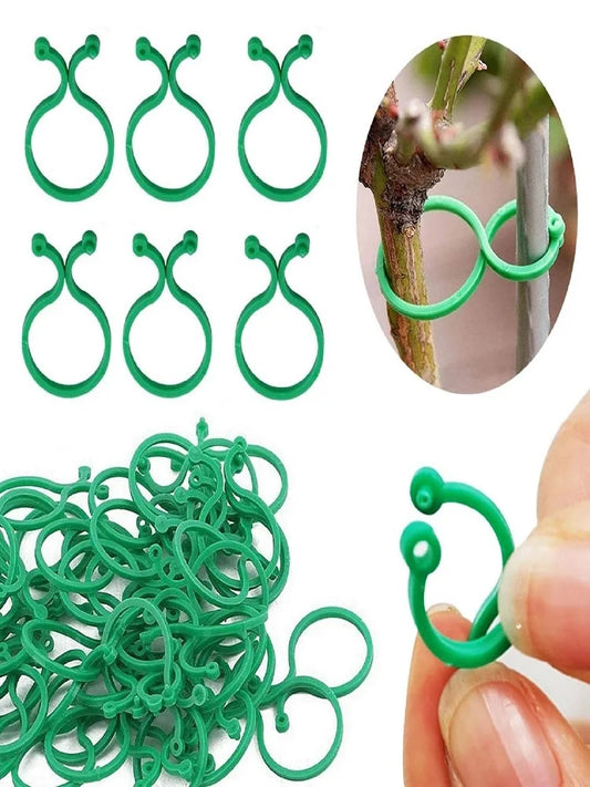 20-Piece Tomato Plant Vine Clips, Garden Bundled Buckle Ring Holders for Climbing Plants and Outdoor Decor - product view 1