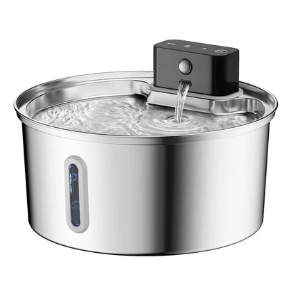 3.2L Automatic Pet Water Fountain, Stainless Steel, Motion Sensor, 3 Water Modes and Replaceable Filter Options for Cats and Dogs - product view 5
