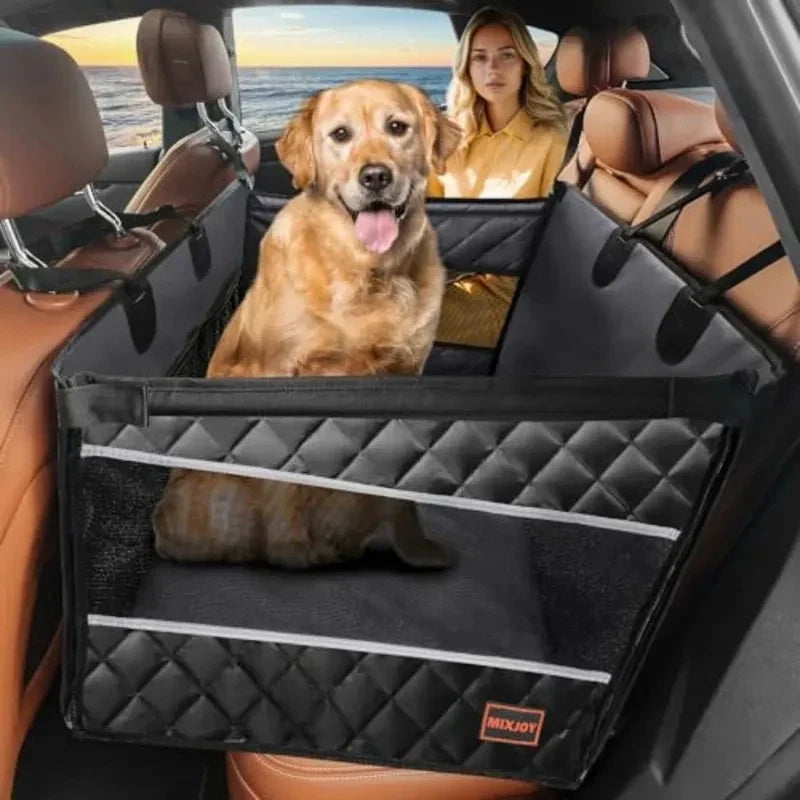 Waterproof Dog Car Hammock, Leather Back Seat Extender, Non-Slip Suction Cups, Universal Fit for Medium and Large Dogs - product view 4