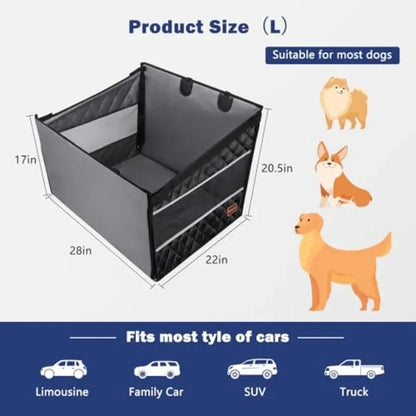 Waterproof Dog Car Hammock, Leather Back Seat Extender, Non-Slip Suction Cups, Universal Fit for Medium and Large Dogs - product view 5