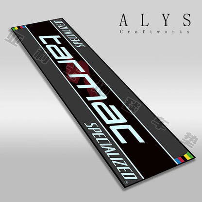 Non-Slip Bicycle Floor Mat, Machine-Made Printed Polyester Rug with PVC Backing for Garage and Indoor Parking - product view 3