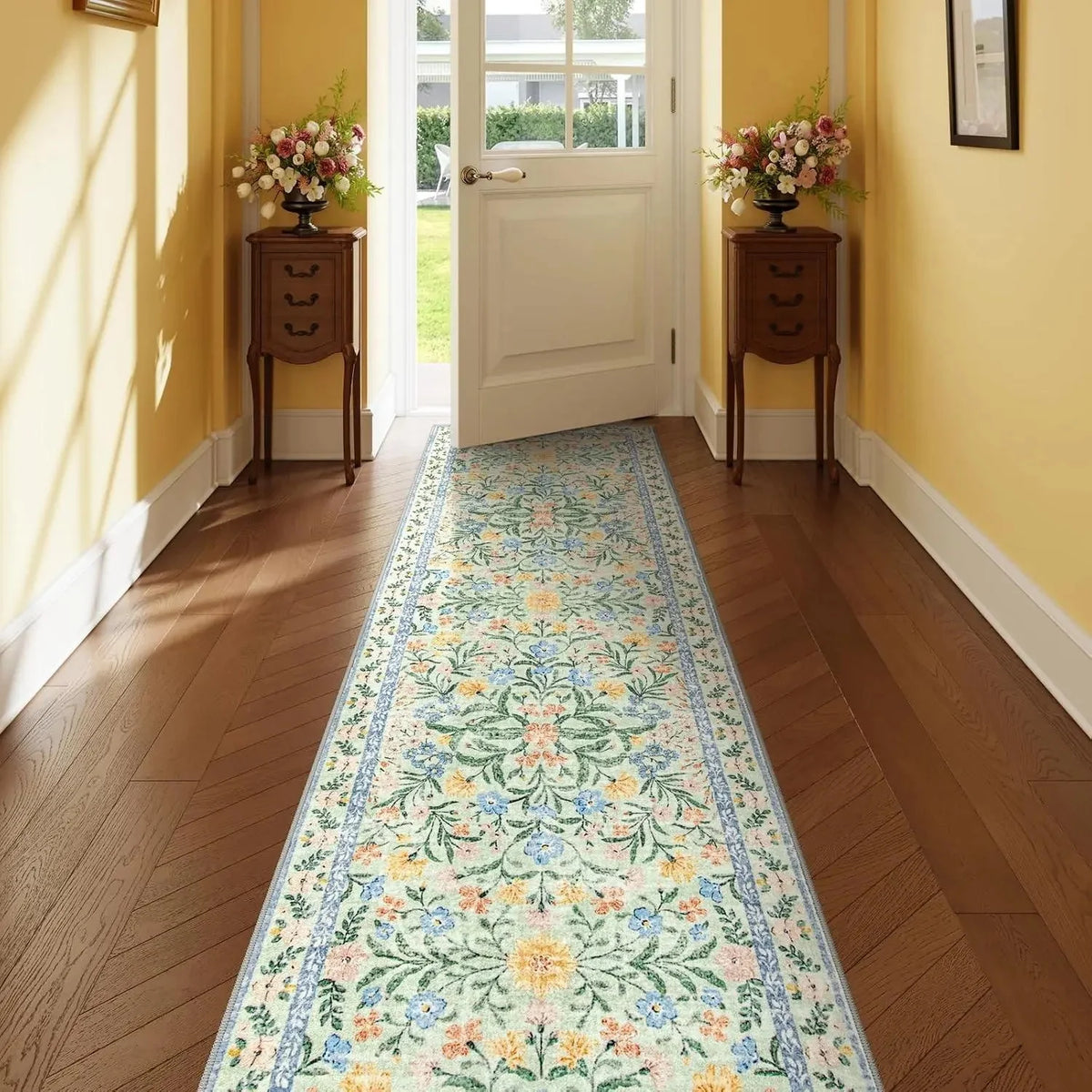 machine washable runner rug - product view 1