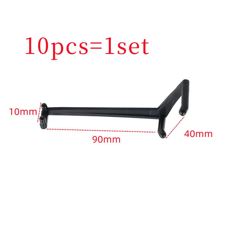 Plant Support Clips, Plastic Branch Benders for Vines and Bonsai, 90 x 40 x 10 mm, 10-Piece Set, Black - product view 1