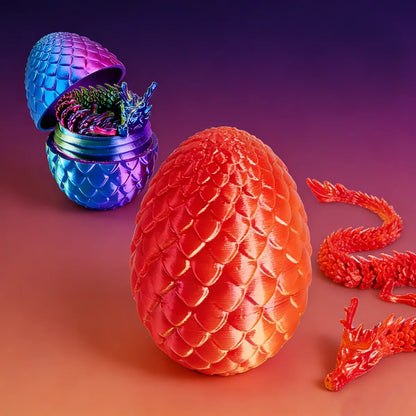 3D Printed Dragon Egg Toy Set, 6 Plastic Eggs and 6 Dragons, Durable Fantasy Décor for Easter and Christmas - product view 2