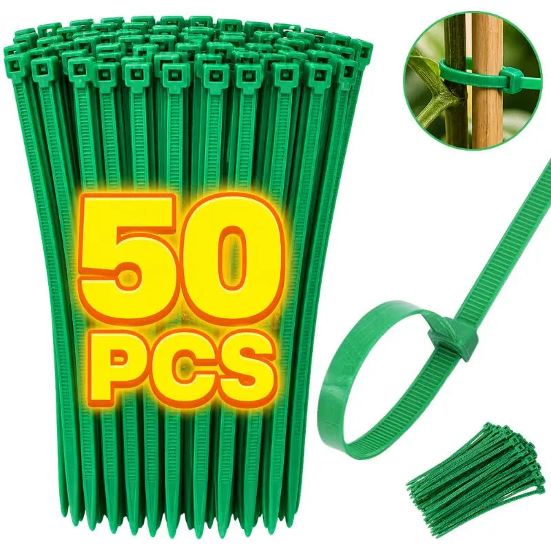Adjustable Plant Support Clips, Reusable Plastic Ties for Vines, Tomatoes, Seedlings and Garden Climbing Plants - product view 1