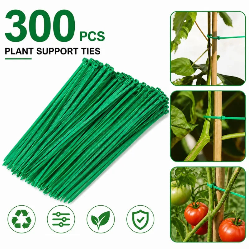 Adjustable Plant Support Clips, Reusable Plastic Ties for Vines, Tomatoes, Seedlings and Garden Climbing Plants - product view 4