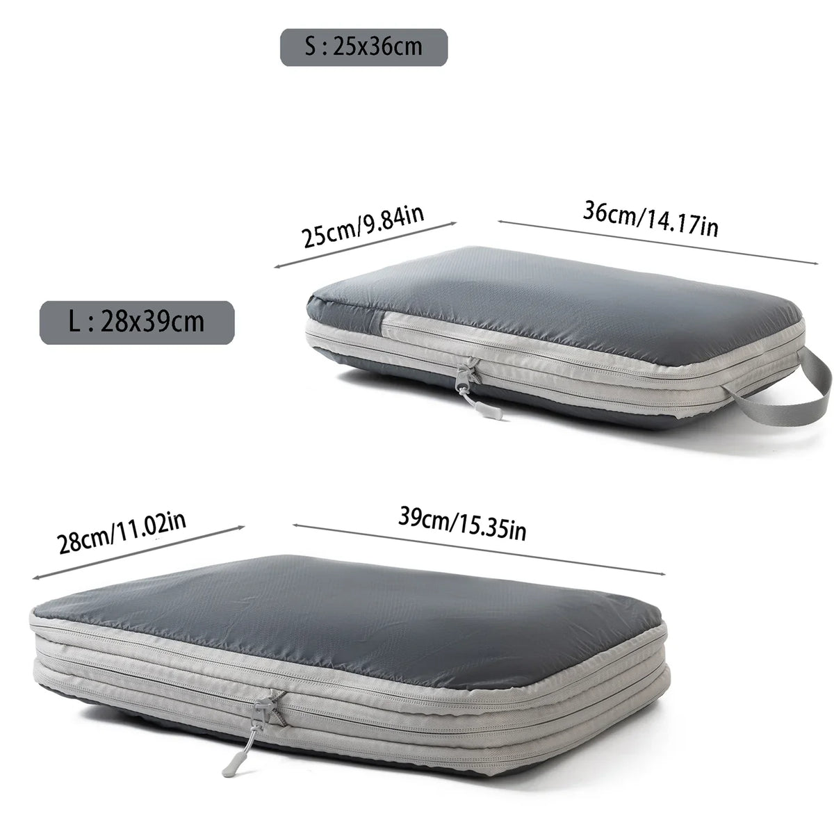 Waterproof Luggage Organizer Bag, Compression Zipper Packing Pouch, 2 Sizes for Travel Clothes Storage - product view 6