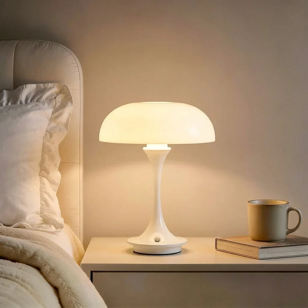 Mushroom Table Lamp, Touch-Control LED Night Light, 3 Colors, Stepless Dimming, 5V ABS Bedside Lamp for Bedroom - product view 2