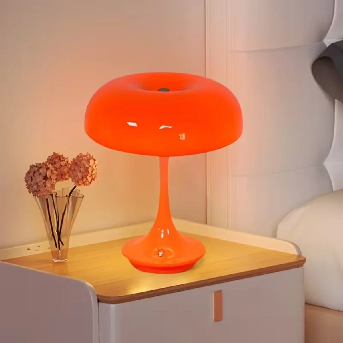 Mushroom Table Lamp, Touch-Control LED Night Light, 3 Colors, Stepless Dimming, 5V ABS Bedside Lamp for Bedroom - product view 3