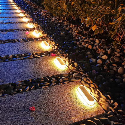 Solar Deck Lights, 4-Pack IP68 Waterproof LED Step Lights, Auto On/Off, 16+ Hour Runtime, 5-Ton Pressure Resistance for Driveways - product view 2