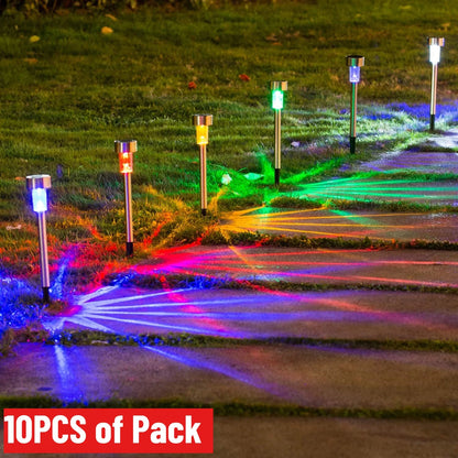Solar Landscape Lights, LED Garden Fence and Driveway Lighting, Auto Day-Night Sensor, Stake or Strap Sets - product view 1