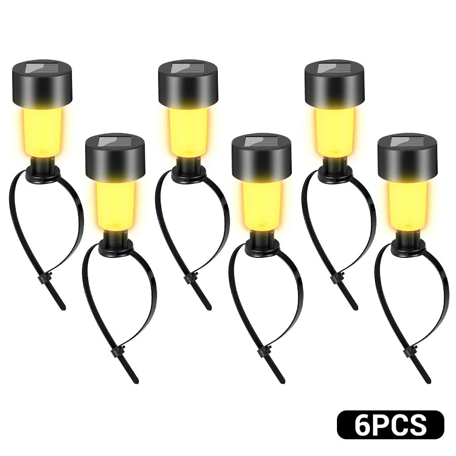 Solar Landscape Lights, LED Garden Fence and Driveway Lighting, Auto Day-Night Sensor, Stake or Strap Sets - product view 4
