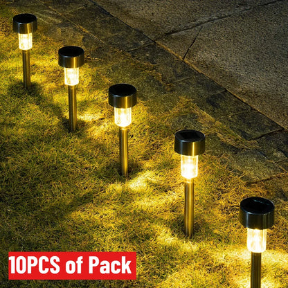 Solar Landscape Lights, LED Garden Fence and Driveway Lighting, Auto Day-Night Sensor, Stake or Strap Sets - product view 5