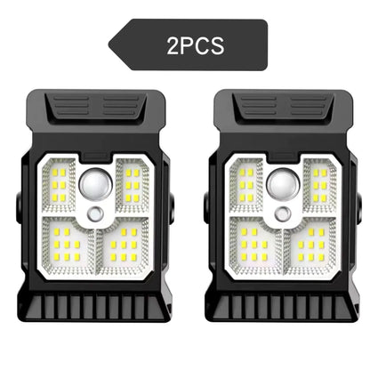 Solar Motion Sensor Outdoor Light, Dimmable ABS Garden Lamp, Push-Button Control, 1PC, 2PCS or 4PCS Options - product view 2