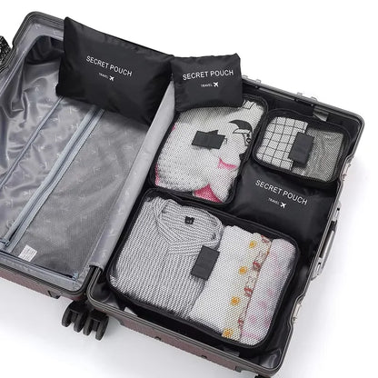 6-Piece Luggage Organizer Set, Waterproof Oxford Storage Bags with Zippers for Clothes, Makeup and Travel Packing - product view 5
