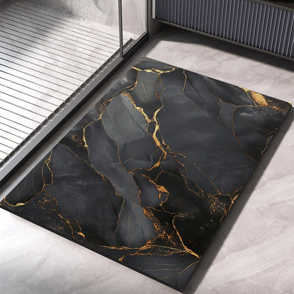 Diatomite Bath Mat, Quick-Dry Absorbent Bathroom Rug with Soft Sponge Layer and Non-Slip Rubber Base, 4 Sizes - product view 2