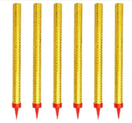 Gold Birthday Candles, Long Metallic Cake Candles in 6-Piece or 12-Piece Sets for Birthday Cakes and Party Centerpieces - product view 1