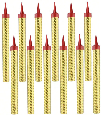 Gold Birthday Candles, Long Metallic Cake Candles in 6-Piece or 12-Piece Sets for Birthday Cakes and Party Centerpieces - product view 2