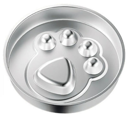 Stainless Steel Slow Feeder Dog Bowl, Double-Sided 304 Maze Design, 22cm Fish, Bone, Paw or Dog Options - product view 3