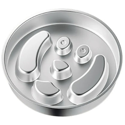 Stainless Steel Slow Feeder Dog Bowl, Double-Sided 304 Maze Design, 22cm Fish, Bone, Paw or Dog Options - product view 4