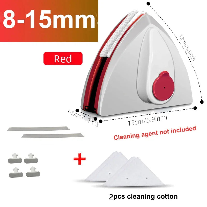 Magnetic Window Cleaner, Double-Sided Glass Wiper with Safety Rope for 3–8mm to 20–30mm Windows - product view 2