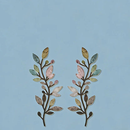 Boho Leaf Wall Sculpture, Modern Decorative Wall-Mounted Accent, 1-Piece or 2-Piece Option for Living Rooms - product view 5
