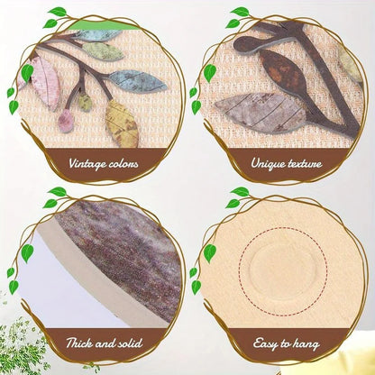 Boho Leaf Wall Sculpture, Modern Decorative Wall-Mounted Accent, 1-Piece or 2-Piece Option for Living Rooms - product view 6