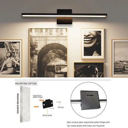 Rechargeable LED Picture Light, 6000mAh Battery, Remote and Touch Control, Dimmable Aluminum Wall Sconce, 40 or 60 cm - product view 6